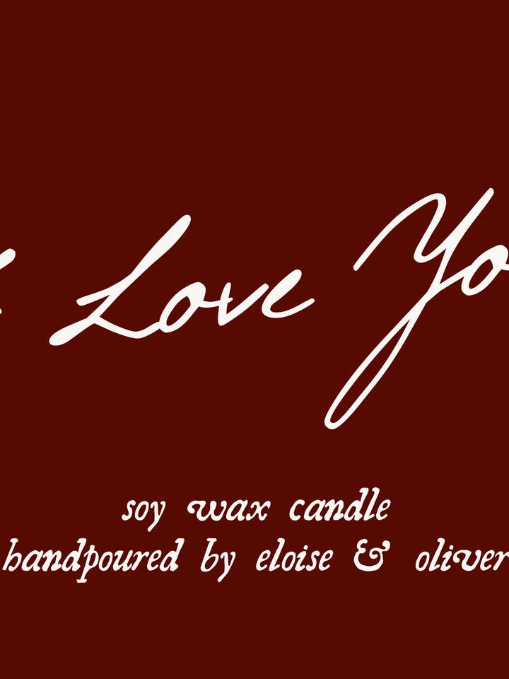 "I Love You" limited edition label - Raspberry and Vanilla for wholesale by Eloise and Oliver