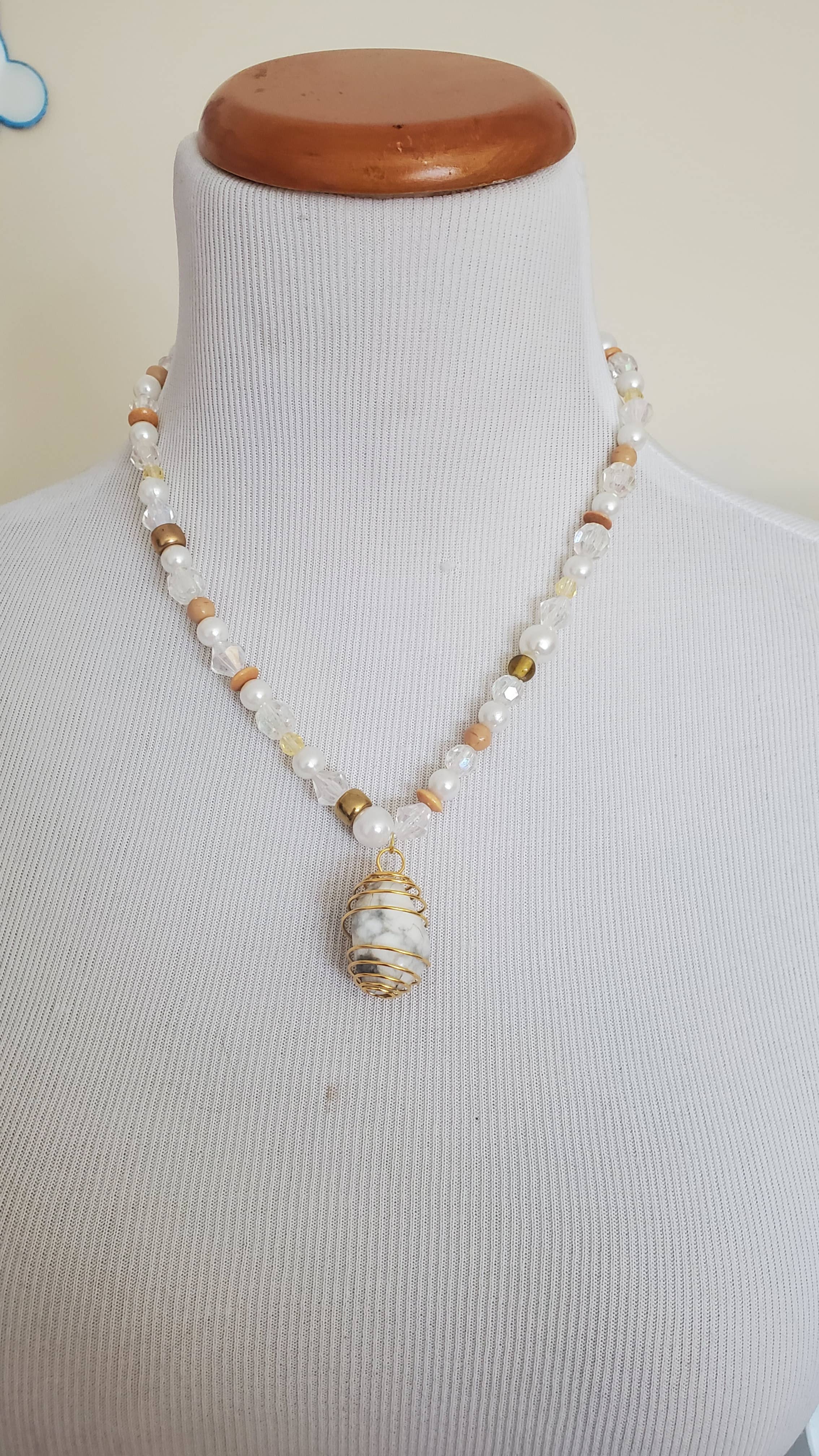 Skullduggery Studios - Wholesale Pendant/Charm Necklace - Beaded Necklace with Crystal Pendant2