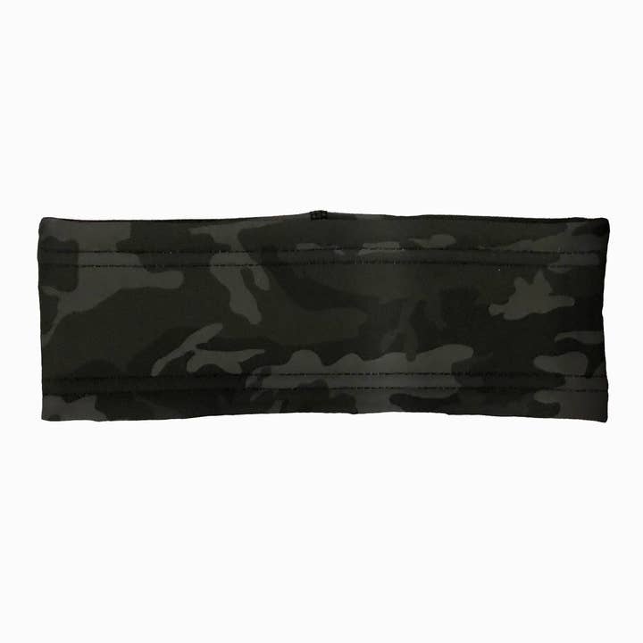 Black Camouflage Fleece Headband for wholesale by Bani Bands Headbands