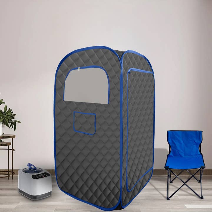 Black Blue Portable Steam Sauna 3L Steamer Remote Control for wholesale on Faire