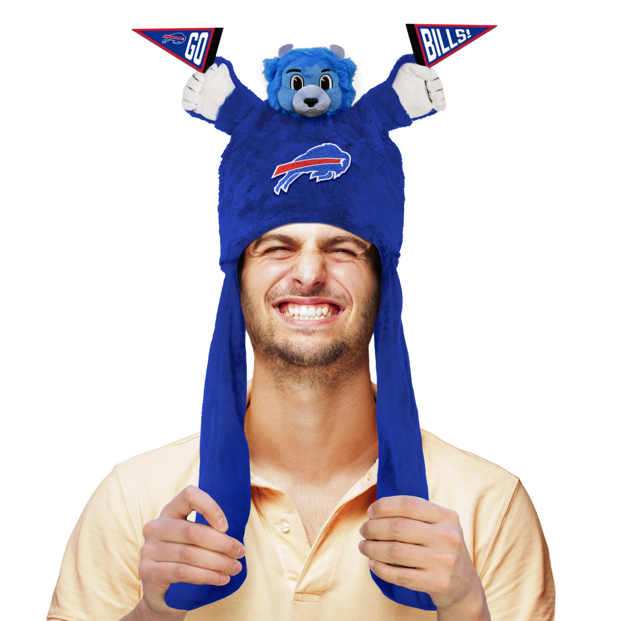 Little Earth Productions - Wholesale Hat Accessory - Men's - NFL Buffalo Bills Mascot Cheering Sidekick Hat1