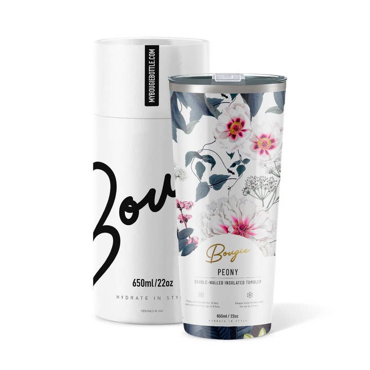 My Bougie Bottle - Wholesale Insulated Mug/Tumbler - Peony – Blossom Insulated Tumbler | 22oz0