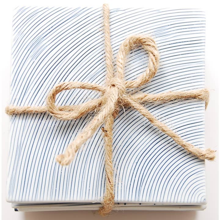 Art Floral Trading LLC - Wholesale Coasters - Coaster Square Slab - Blue & White 1 -set of 41