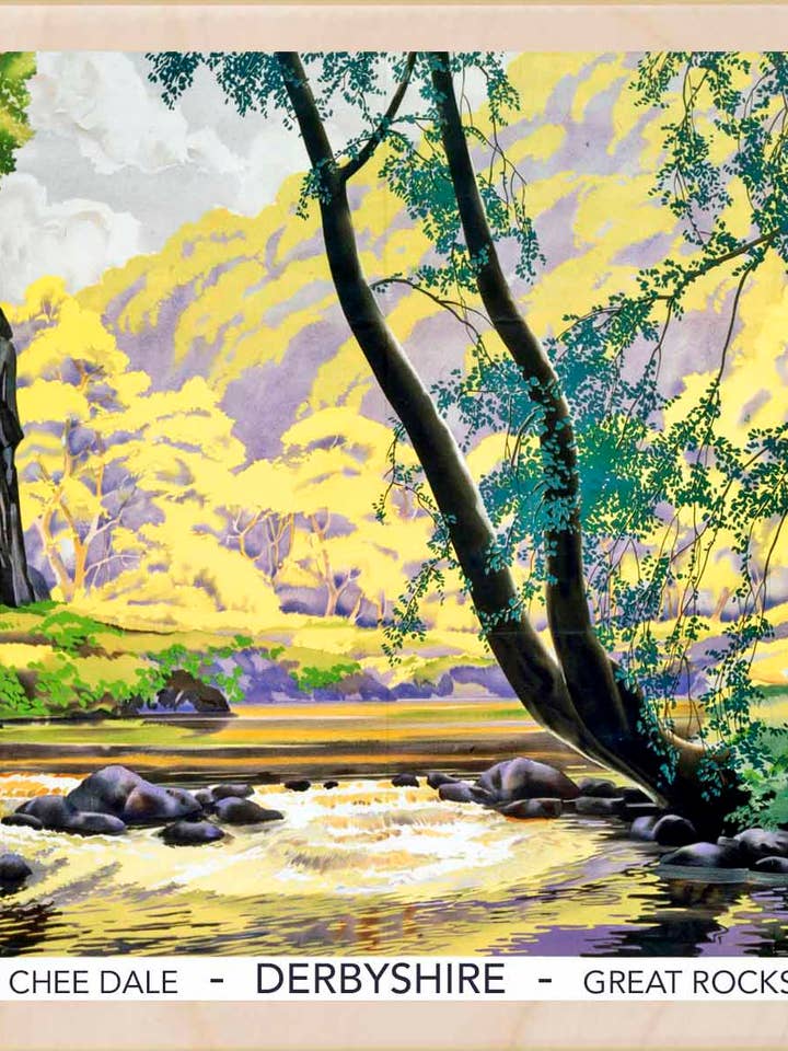 Chee Dale, Derbyshire - Tarjetas y imanes ecológicos para venta al por mayor de THE WOODEN POSTCARD COMPANY