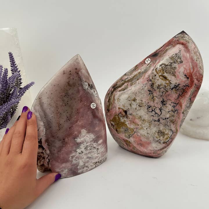 Pink Opal Polished Free Formed Crystal Points for wholesale by Rock Paradise