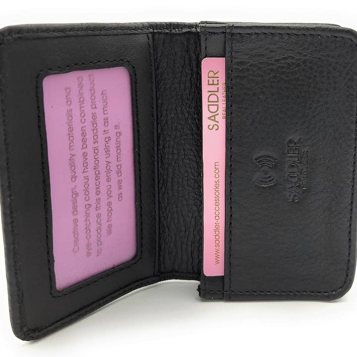 SADDLER JADE Portacarte di Credito in Vera Pelle Designer RFID | Confezionato in Scatola Regalo per la vendita all'ingrosso da parte di SADDLER