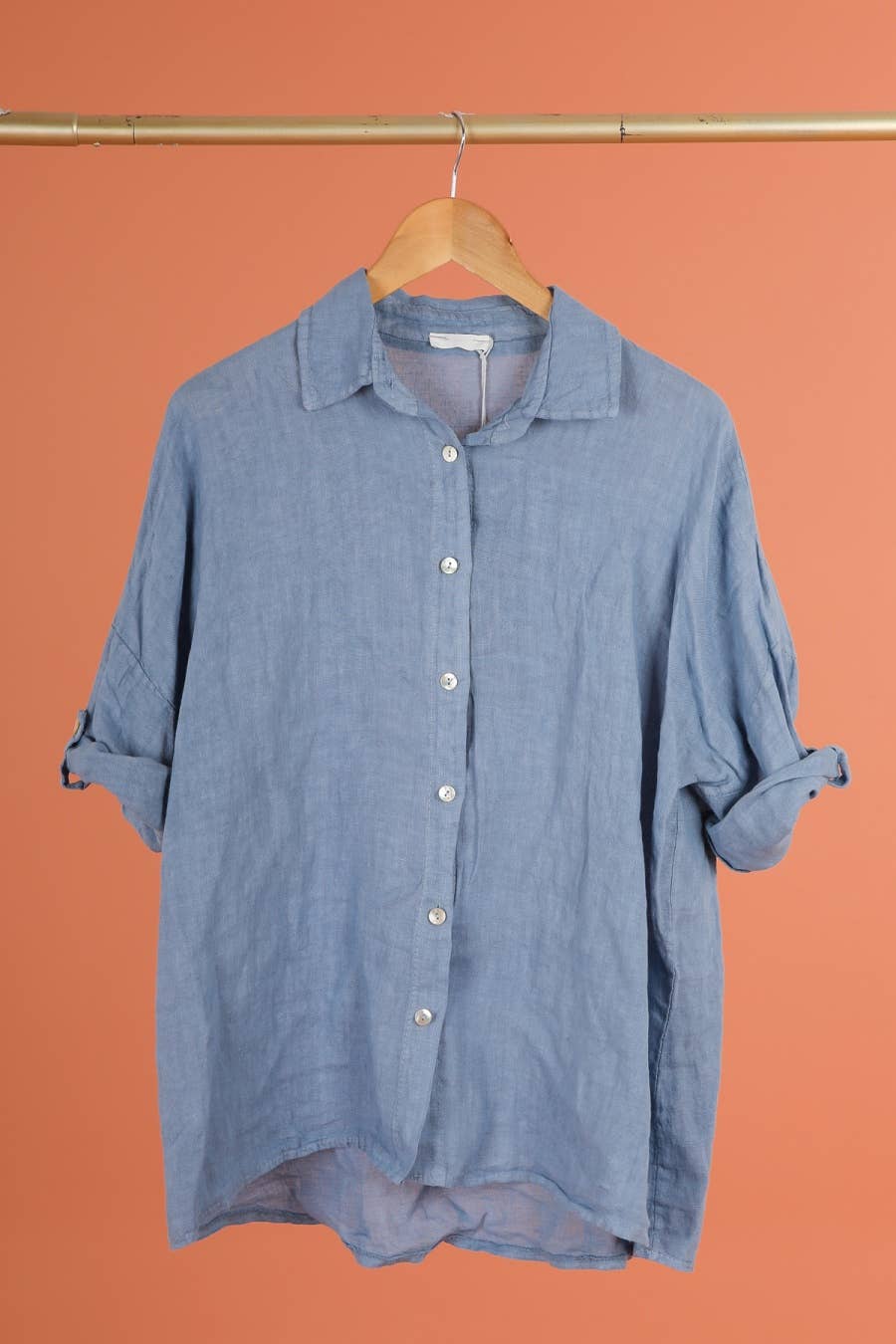 la maison des fibres naturelles - Wholesale Button Down Shirt - Women's - 620090u 100% linen shirt made in Italy9