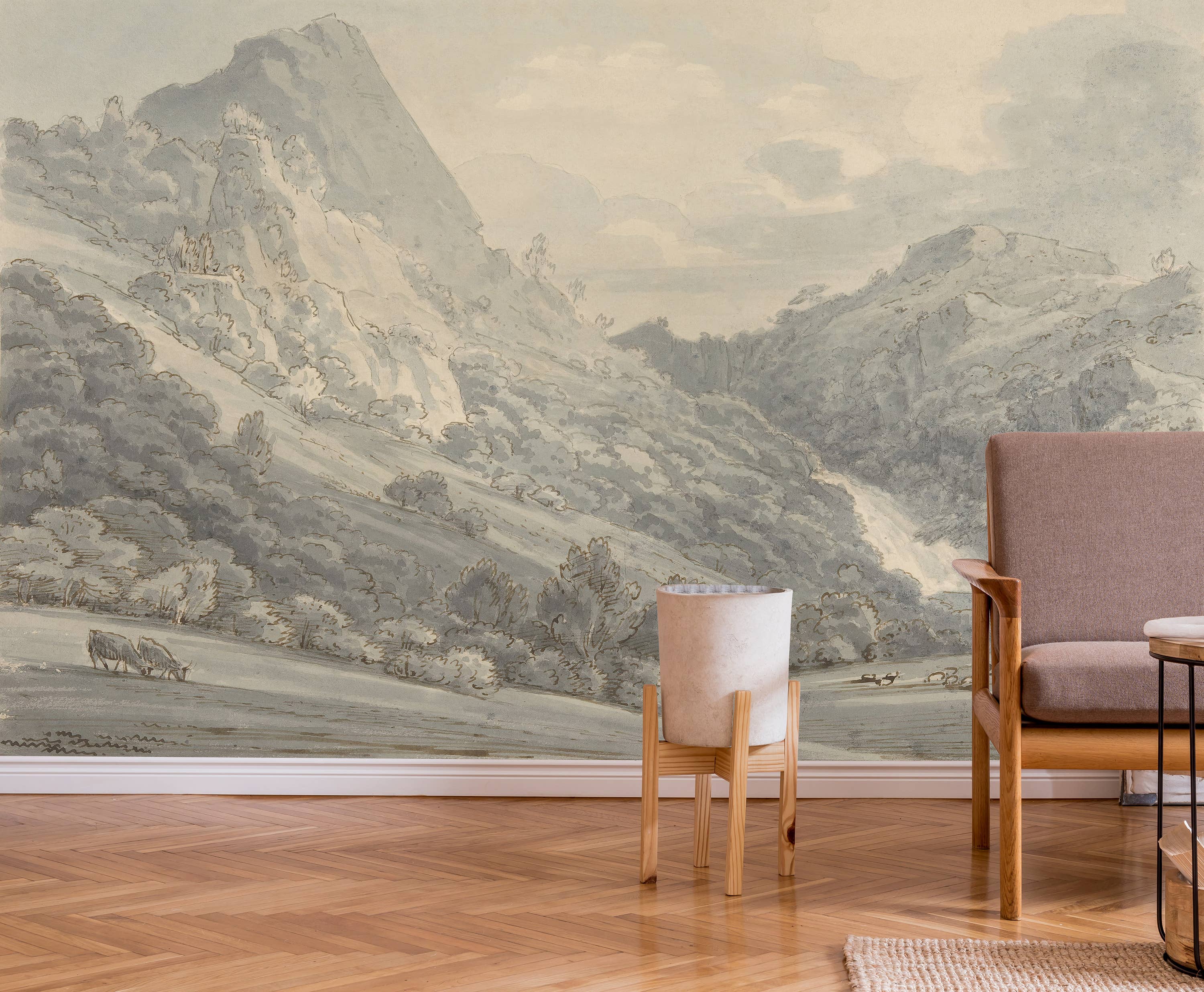 SimurgWallArts - Wholesale Wallpaper - Vintage Landscape Wallpaper,Forest Peel and Stick Wall Mural7
