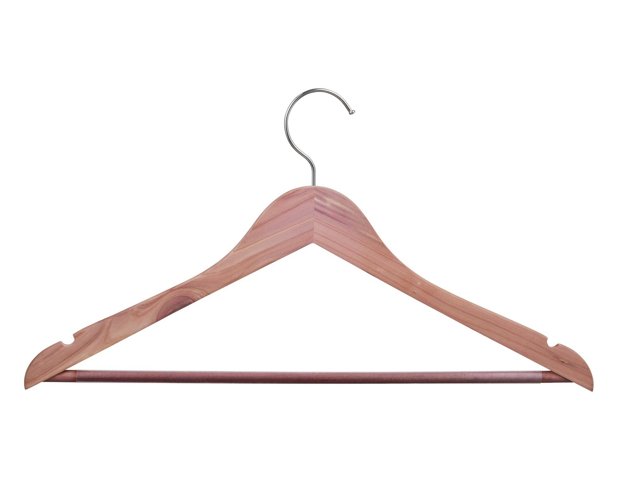 DEILSY - Wholesale Clothes hangers - Cedar Wood Light Brown Suit Hangers (4pcs Per Paper Sleeve) 5