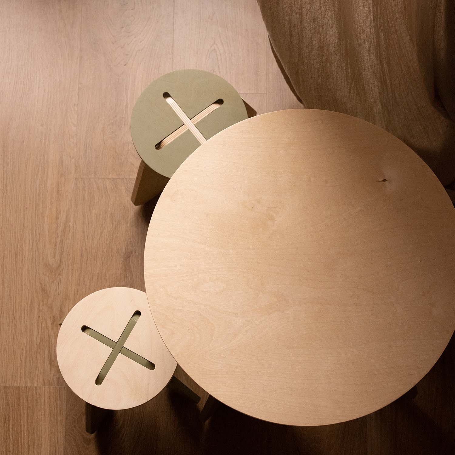 Babai - Wholesale Stool - Kids Wooden Stool X khaki2