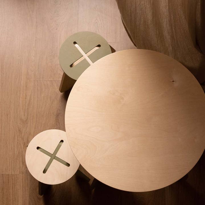 Babai - Wholesale Stool - Kids Wooden Stool X khaki2