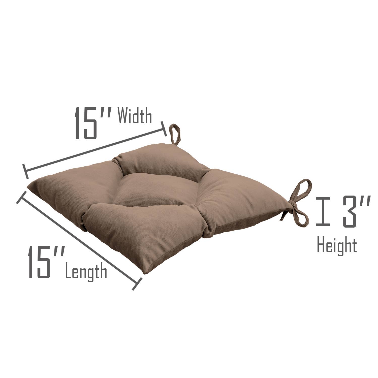 CASASRO - Venta al por mayor Cojines para sillas - CASASRO® Cojines para sillas de comedor | Juego de 4 de 40x40 cm | Tela de terciopelo suave lavable en 9 colores | Cojines con lazos para sujetar9