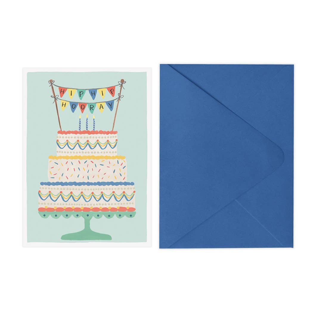 LoveLight Paper - Wholesale Birthday Card - Hip Hip Hooray (Cake) - Birthday Card1
