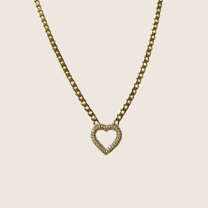 hjerte cubic zirconia halskæde for engroshandel hos Crescent Schmuck