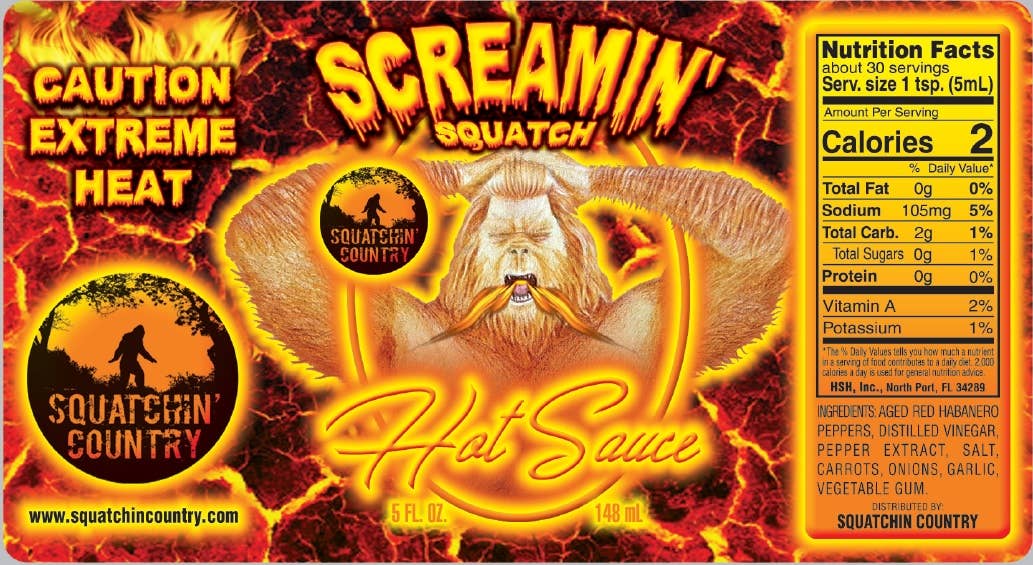 Squatchin’ Country - Wholesale Hot Sauce - Screamin' Squatch Hot Sauce1