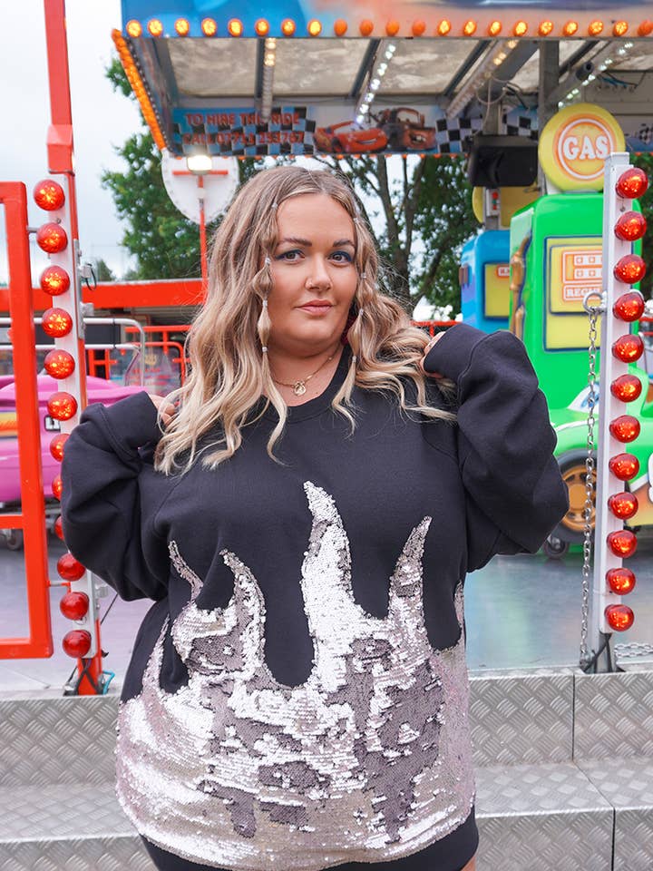 Metallic Flames Trui met voor wholesale door Isolated Heroes