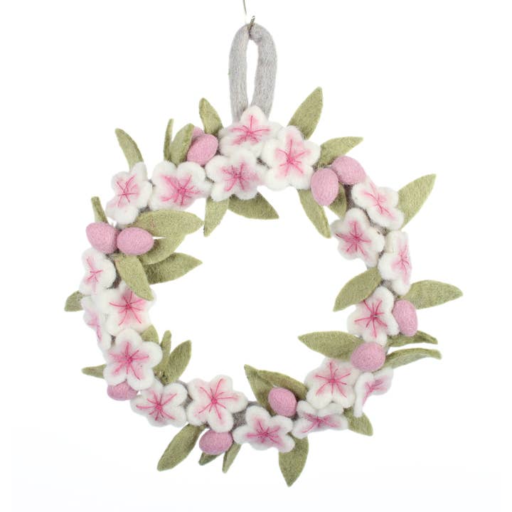 Pasen - Krans - Kersenbloesem, 12 voor wholesale door Amica Accessories Ltd