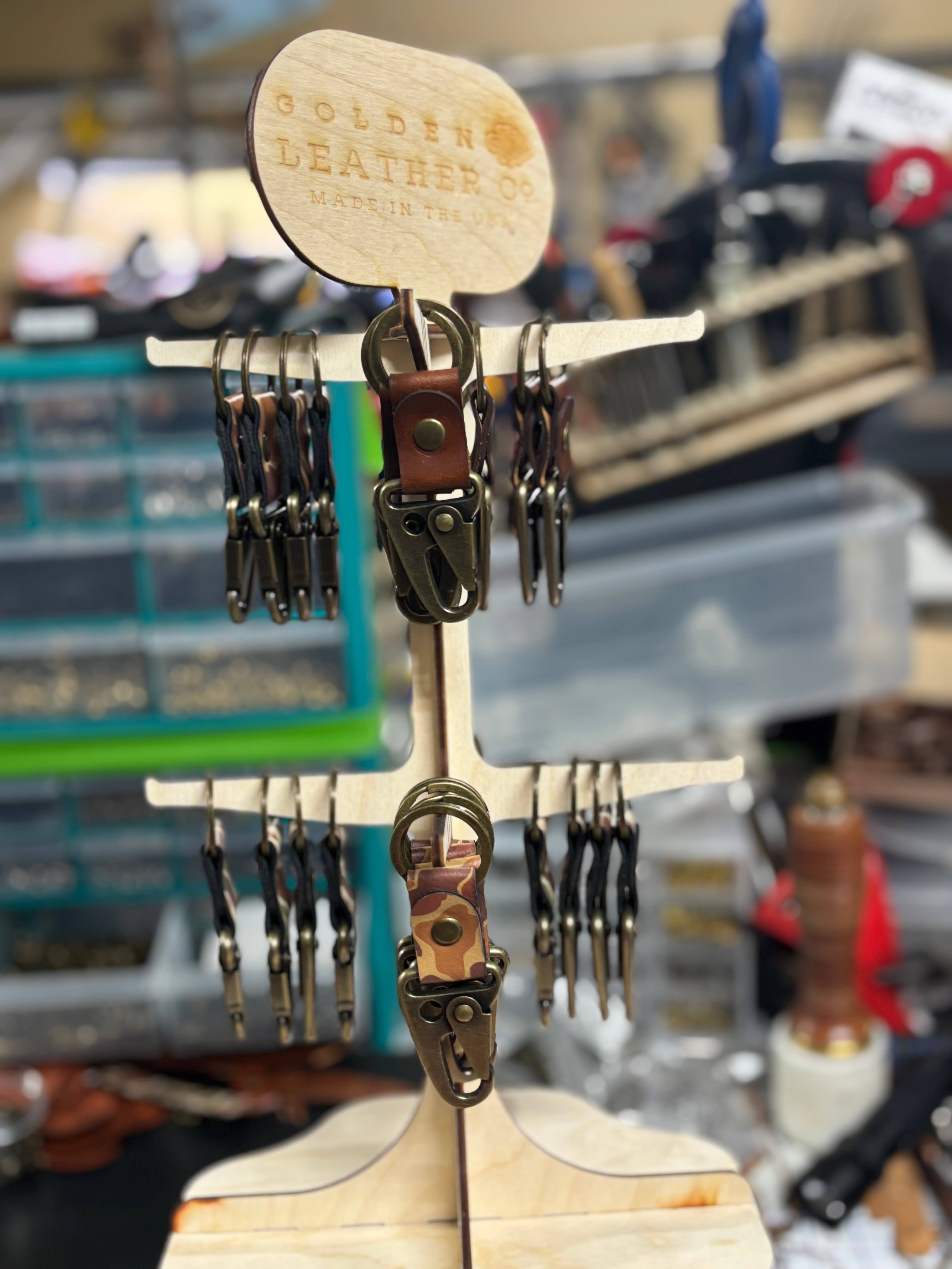 Golden Leather Co. - Wholesale Keychain - Men's - Leather/Camo Clip Keychain5