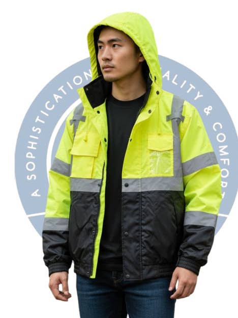 Premium Heavy Duty Reflective Safety Waterproof Jacket for wholesale by Thread Stylez (Authorized Dealer)