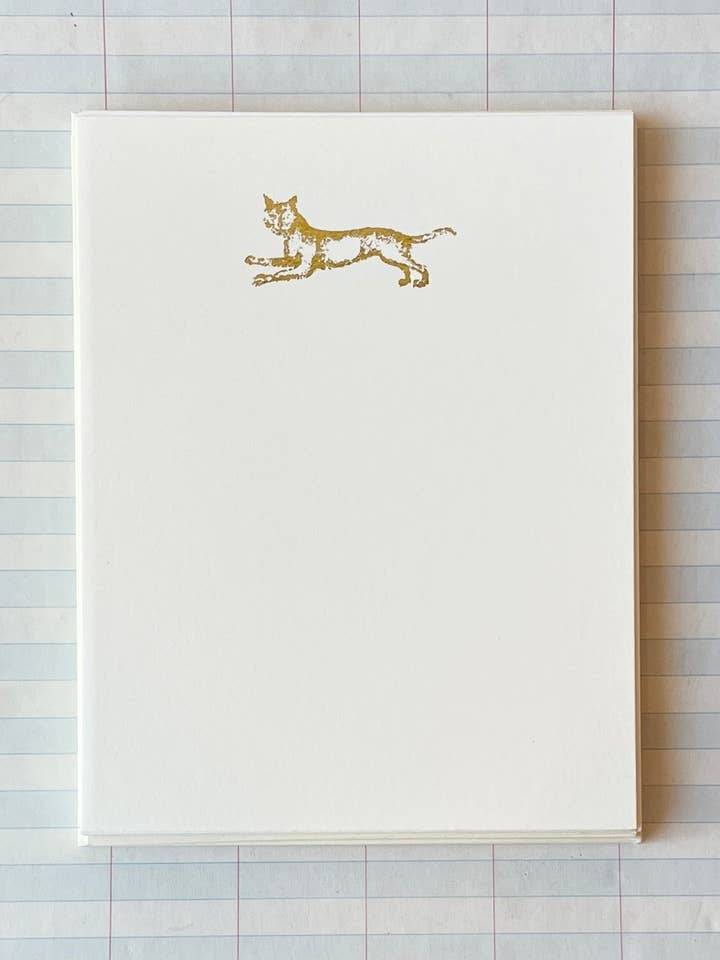 Cat Jumping Foil Pressed Stationery Set for wholesale by Parcel