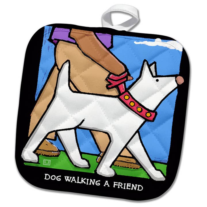 3dRose, Hundelufter, Tegneseriehunde, Hunde, Hund, Sjove Hunde, Hvalpe. Kæledyr, Sjove Kæledyr, Dyr, Grydelap for engroshandel hos 3dRose