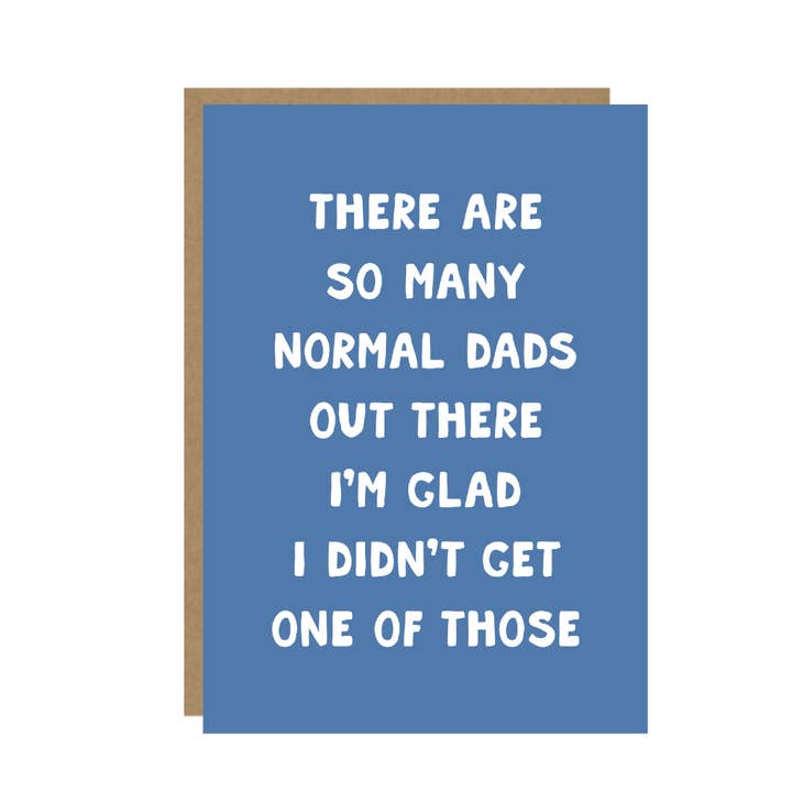 Papas normaux - Carte drôle pour la fête des pères - 10x15 pour la vente par Pickled Prints