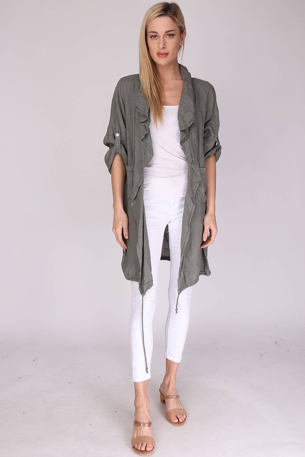 LÉA & LUC - Wholesale Outerwear Vest - Women's - 100% Linen Vest REF. 967914