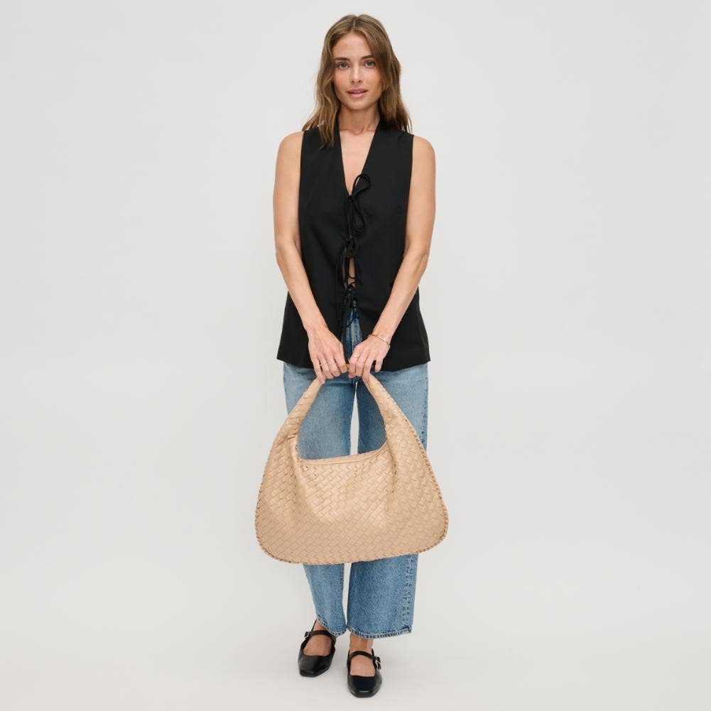 Urban Expressions – Großhandel Schultertasche – Damen – Victoria Hobo-Tasche mit geflochtenem Design aus veganem Leder33