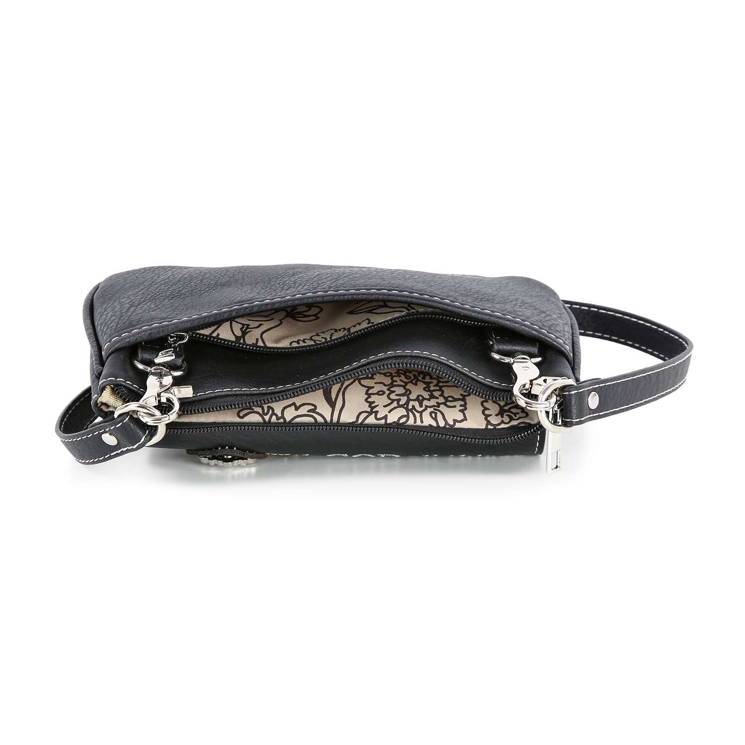 Black Western Buckle Design Petite Crossbody Sling for wholesale on Faire3