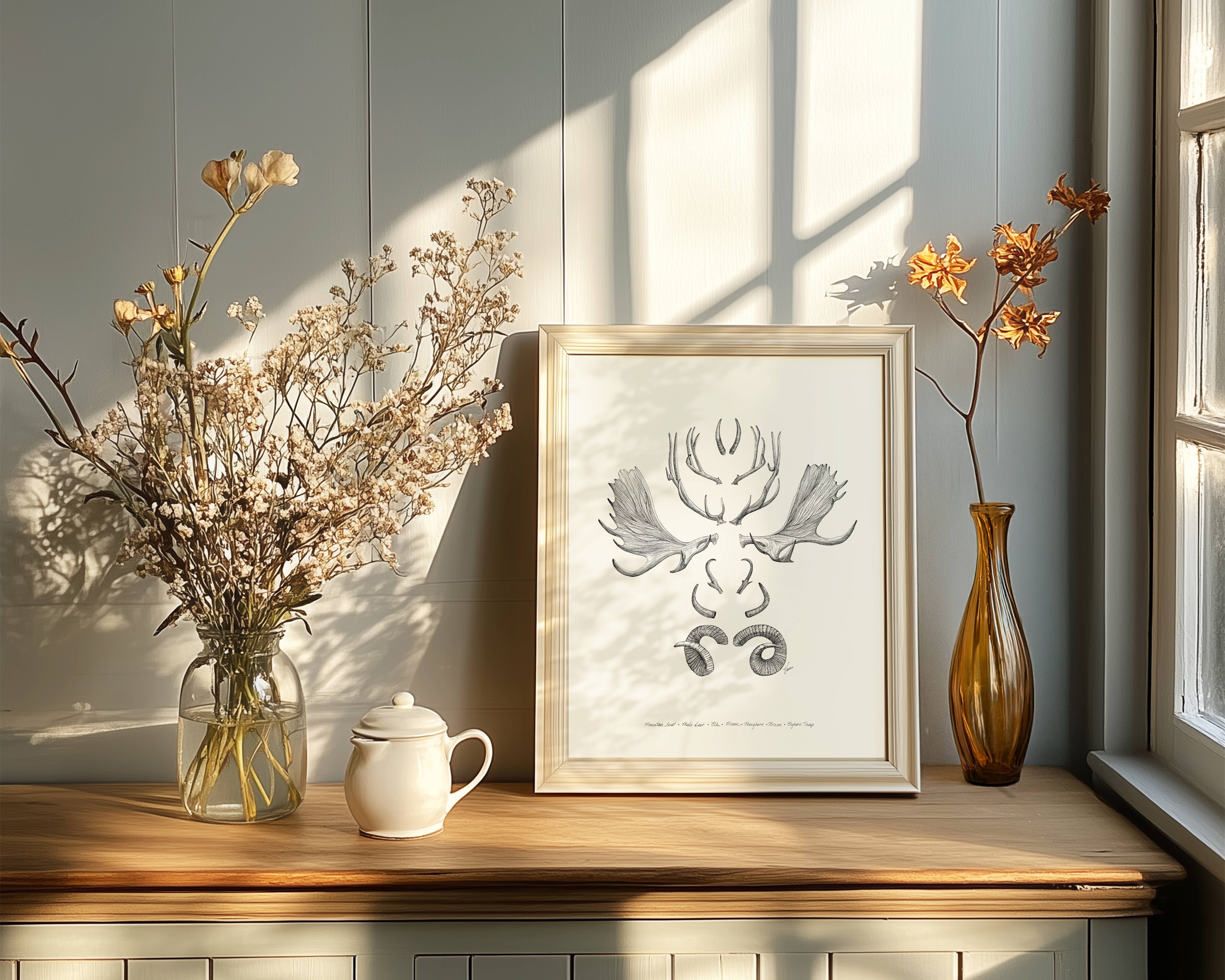 Vanee.ink - Wholesale Art Print - Horns & Antlers Print2