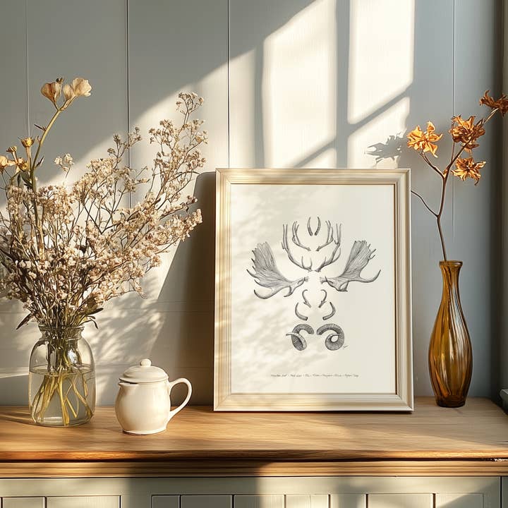 Vanee.ink - Wholesale Art Print - Horns & Antlers Print2