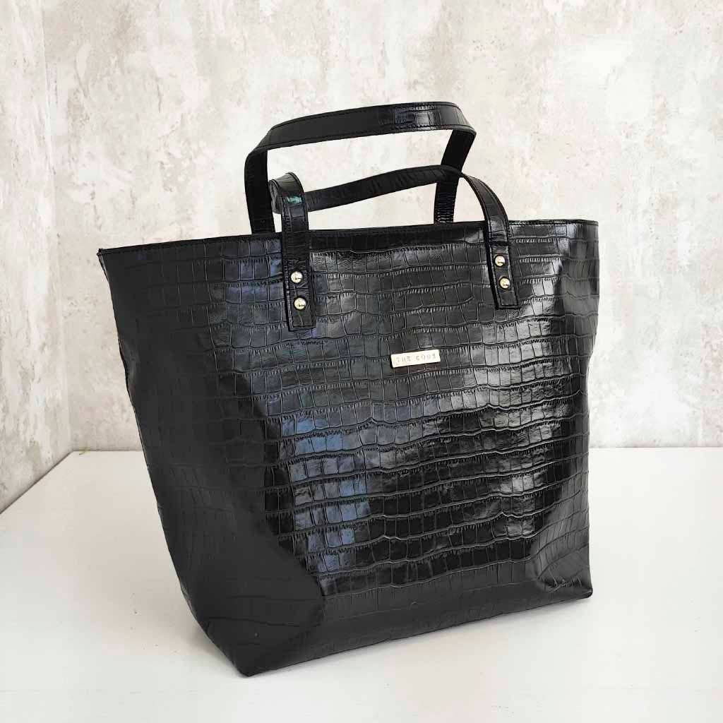 THE CODE - Wholesale Tote Bag - Women's - Maxi Shopper Arizona Black Coconut1