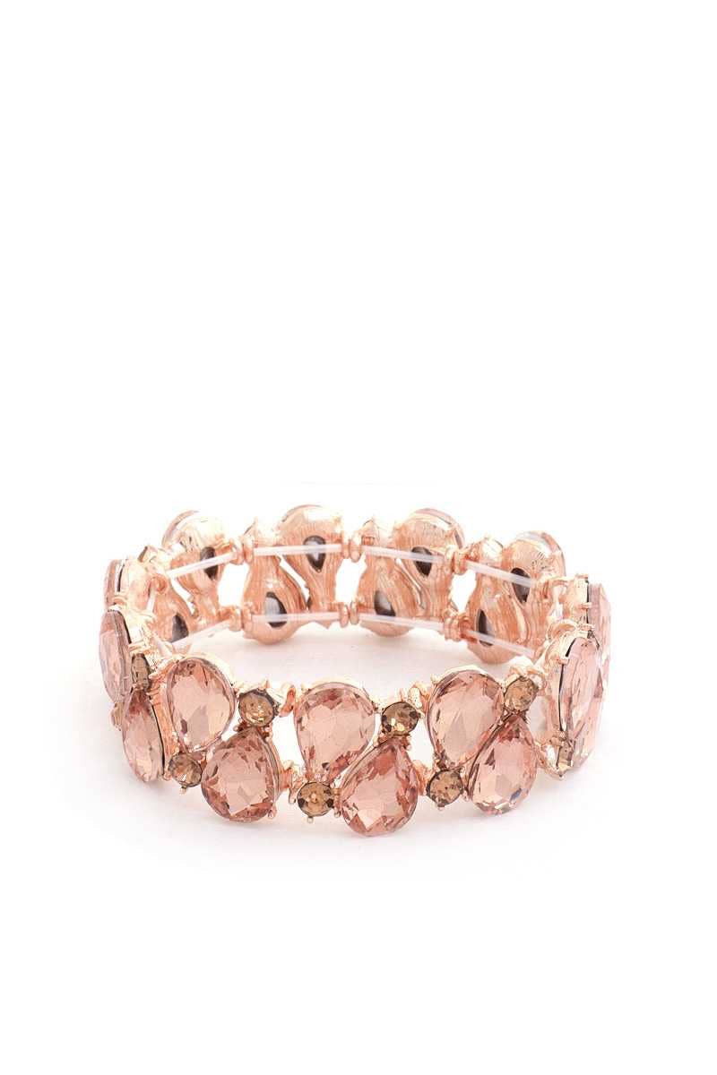 CC Wholesale Clothing - Wholesale Bangle Bracelet - Teardrop Rhinestone Stretch Bracelet2