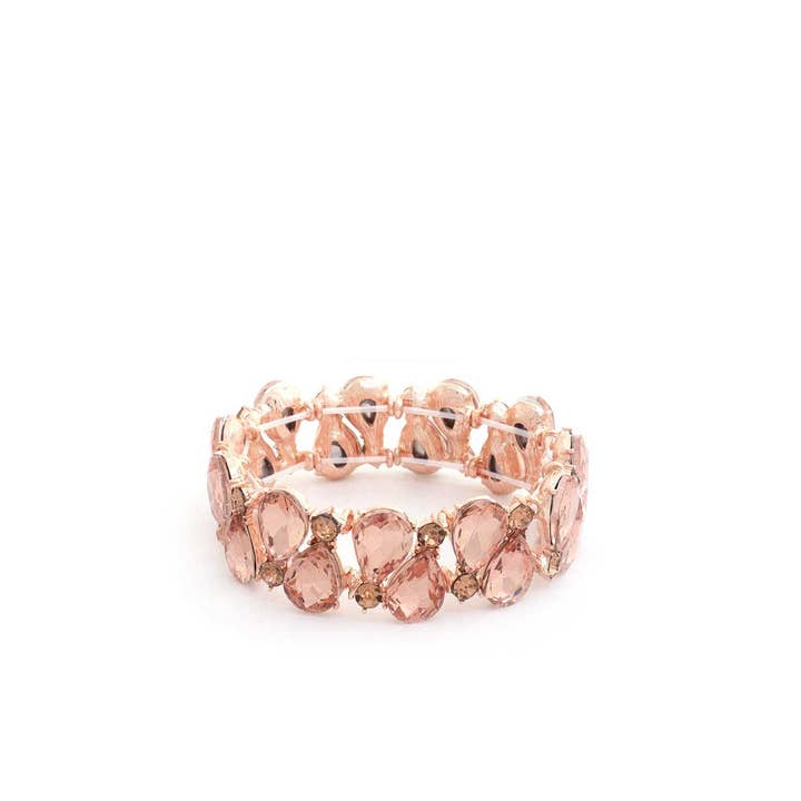 CC Wholesale Clothing - Wholesale Bangle Bracelet - Teardrop Rhinestone Stretch Bracelet2