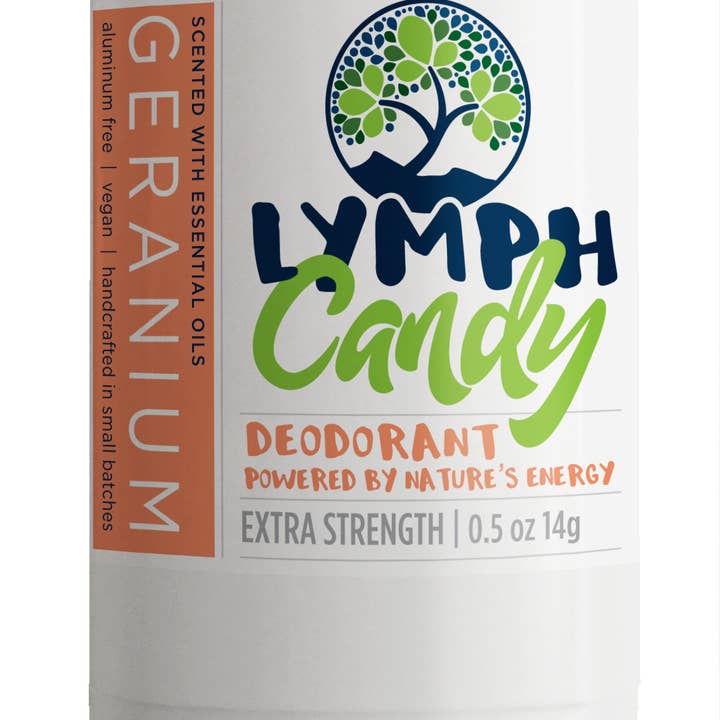 Geranium Deodorant for wholesale by Lymph Candy LLC