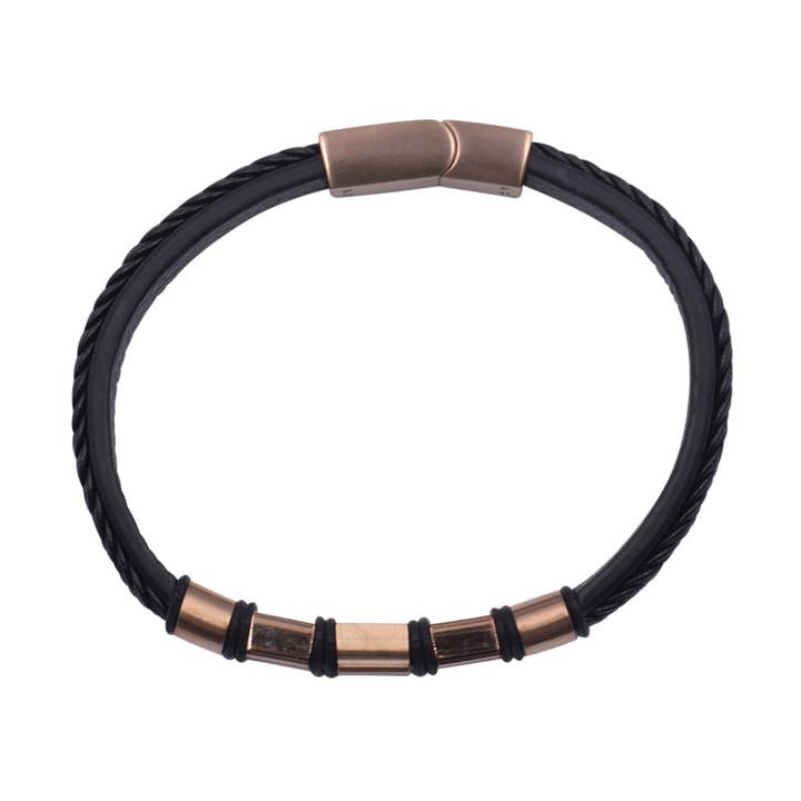 leather strap with stainless steel clasp for wholesale by Bodywings