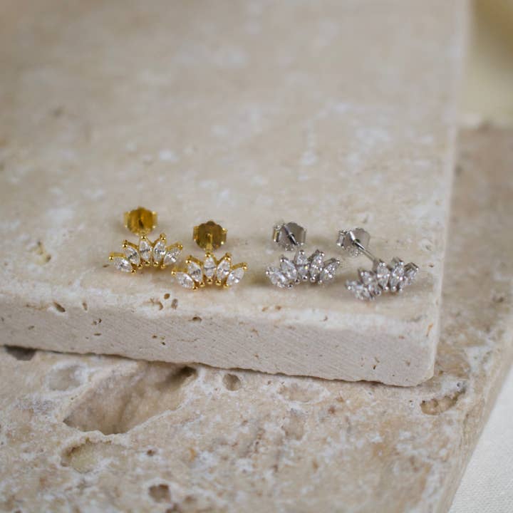 Iris // Horse Eye Rhinestone Studs for wholesale by TISH jewelry