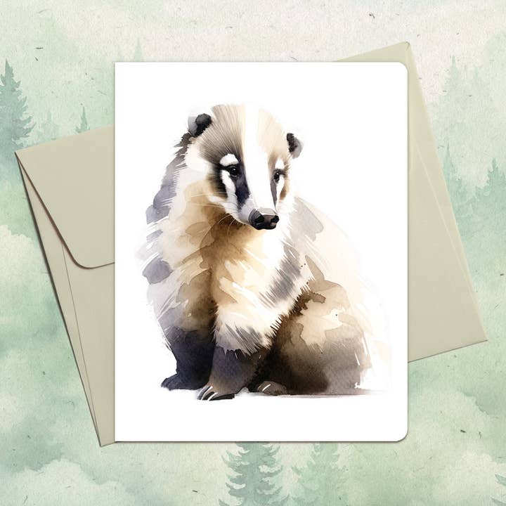 Tarjeta de felicitación de coatí hecha a mano para venta al por mayor de Soul Familiar