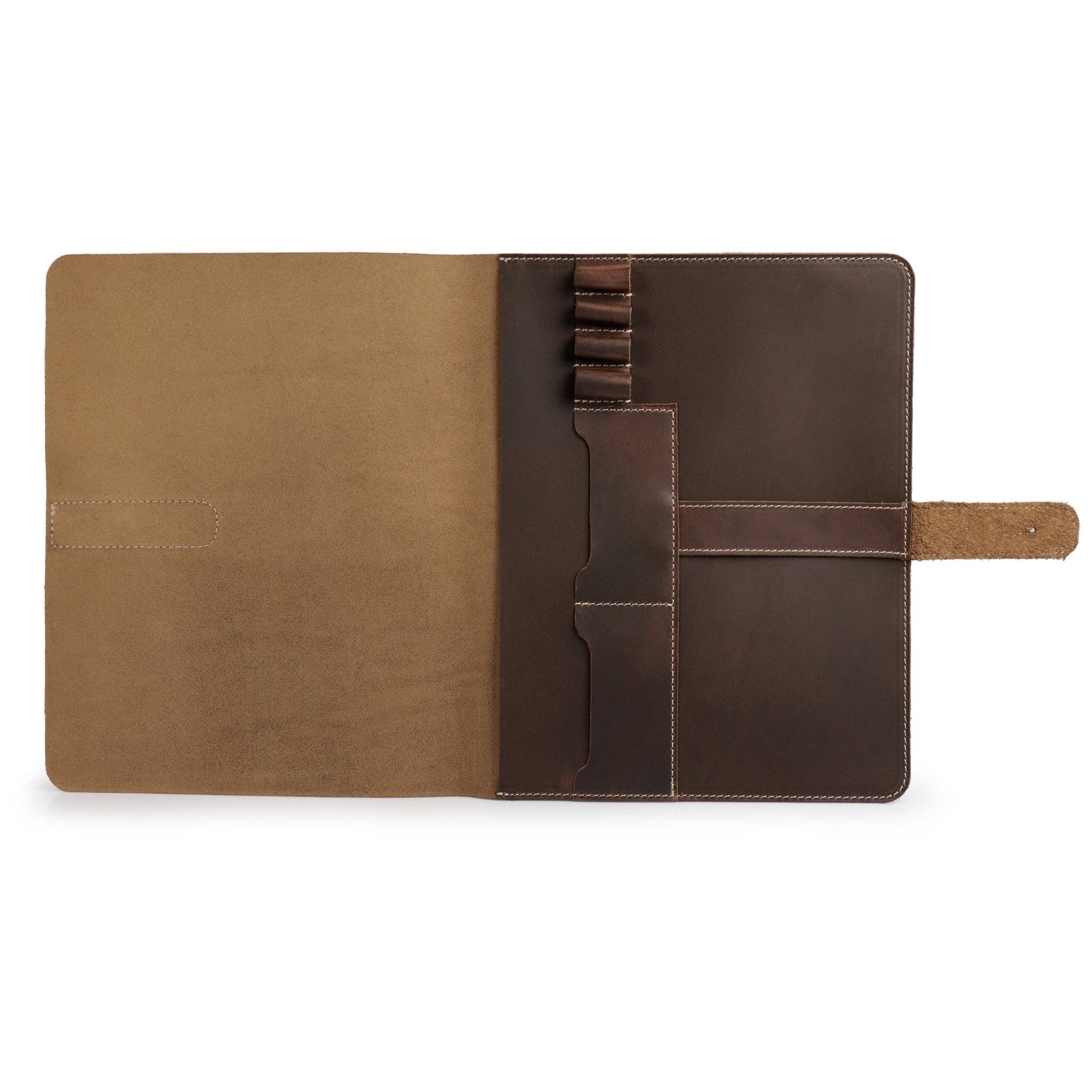 Londo – Engroshandel Taske til bærbar computer/tablet - Unisex – Londo Ægte Læder Tablet Cover med To Kortlommer & Læder Pen / Blyantholdere12