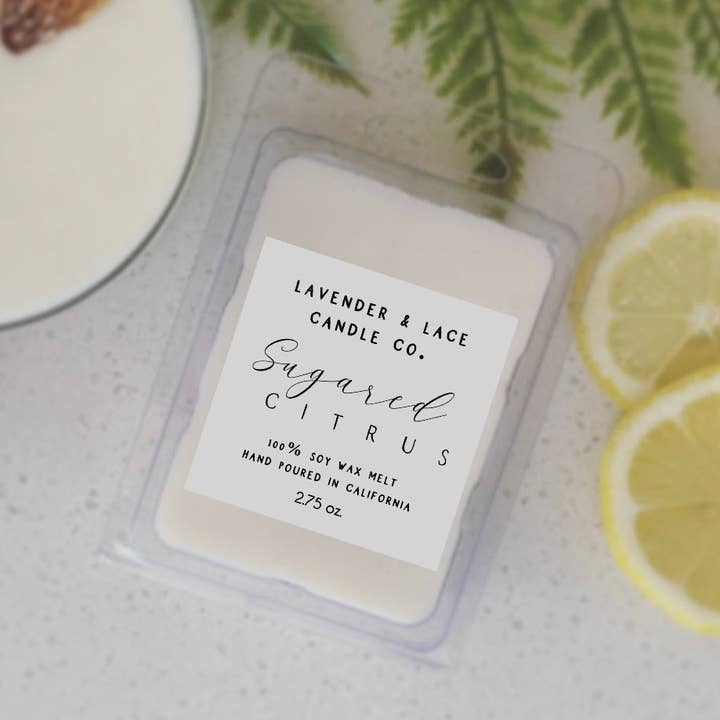 Sugared Citrus Wax Melts for wholesale by Lavender & Lace Candle Co