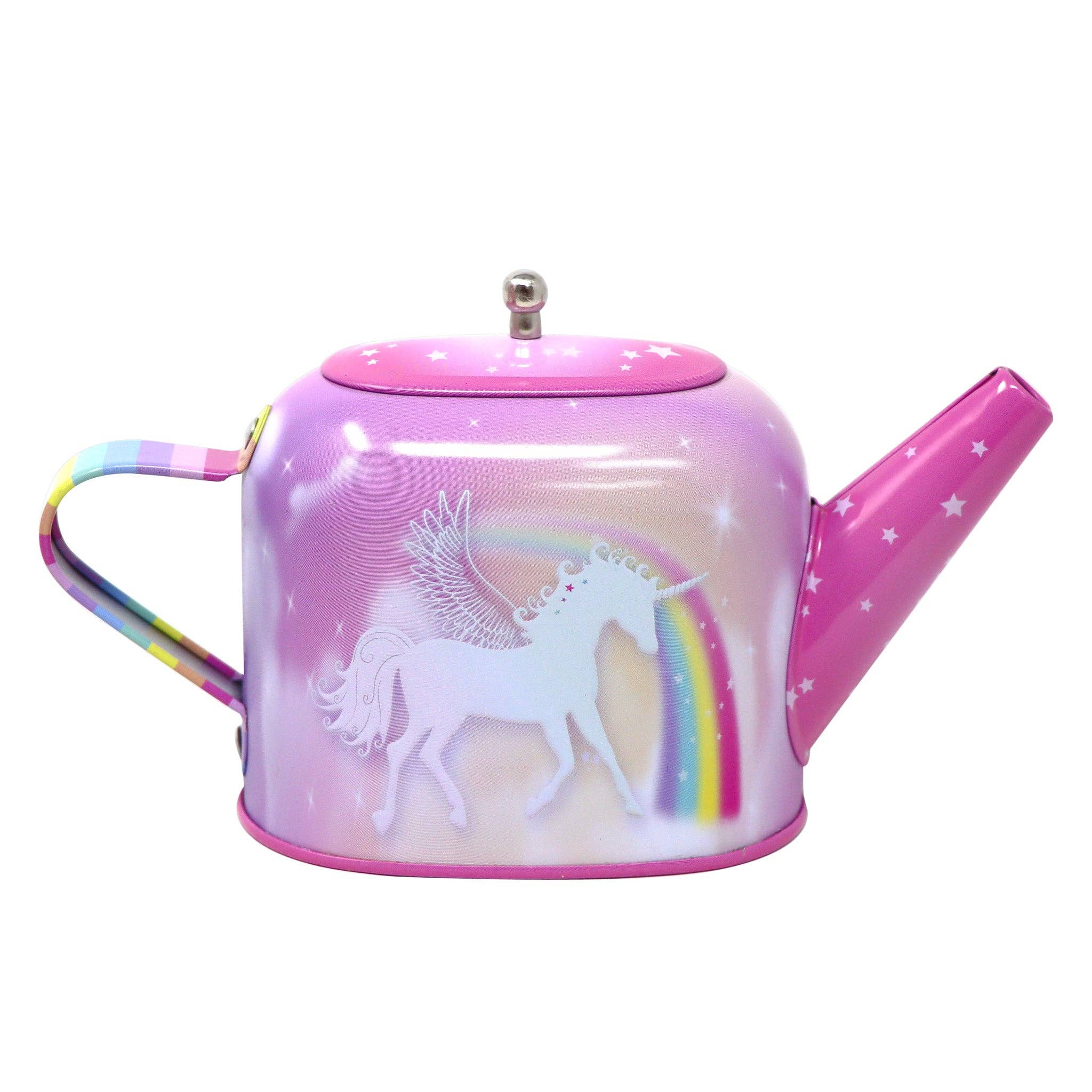 Pink Poppy USA - Wholesale Toy Feeding Set - Kids - Unicorn Dreamer 9 Piece Tin Tea Set in Carry Case9