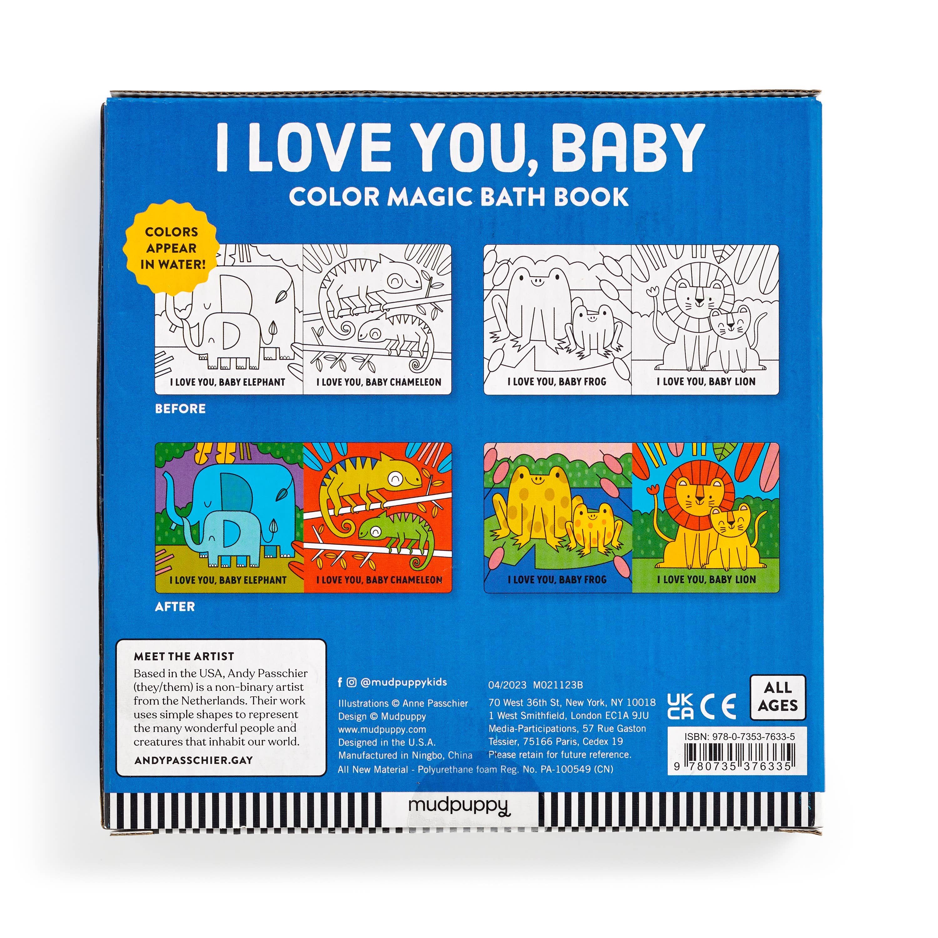 Chronicle Books - Wholesale Bath Toy - Baby - I Love You, Baby Color Magic Bath Book3