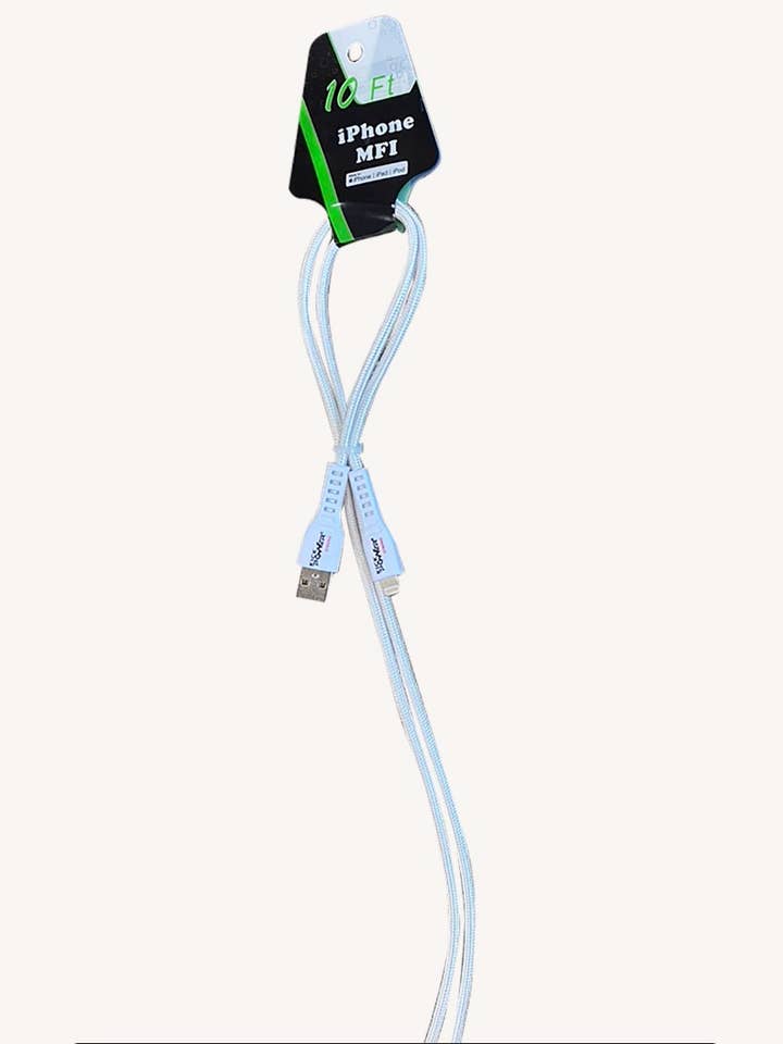 KickPOWER™ iPhone 10ft Cable MFI hang tag for wholesale by KickPOWER