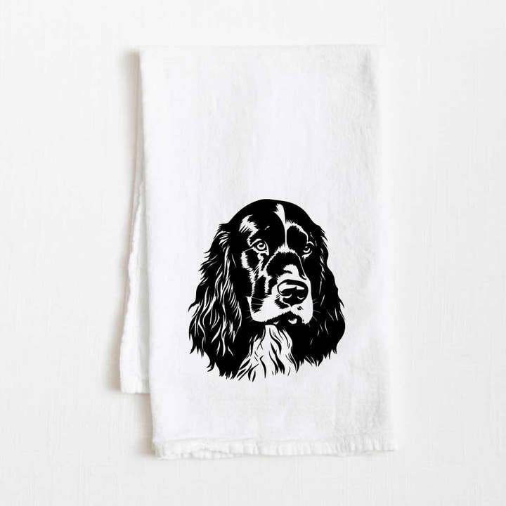 Pano de Cozinha em Saco de Farinha com Cão Springer Spaniel Inglês - 36" x 32" por atacado de Towel Town