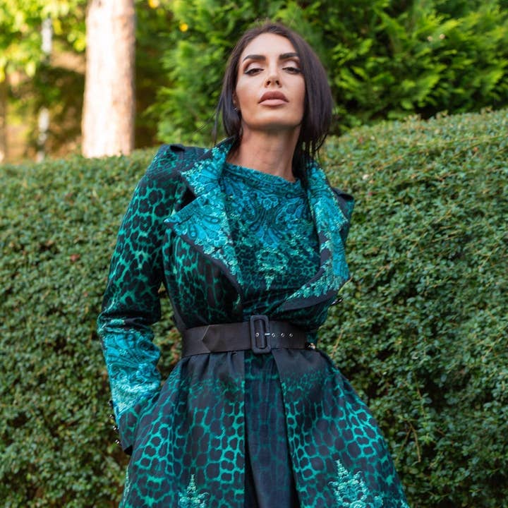 COAT - LEO NEON GREEN for wholesale by Fashion Roots