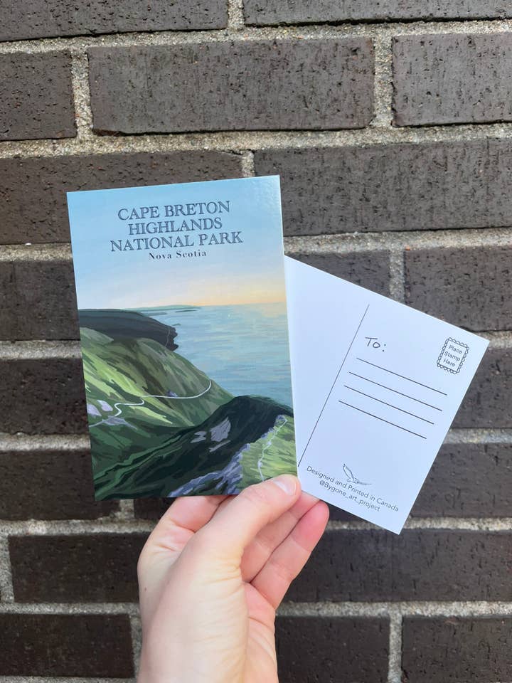 Cape Breton Highlands National Park Postcard | Nova Scotia for wholesale by Bygone Art Project