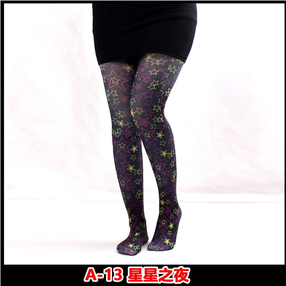 SALINA TRADING INC - Wholesale Tights - Women's - Printed Tights Abstract Butterfly Floral Nylon Casual Leggings29