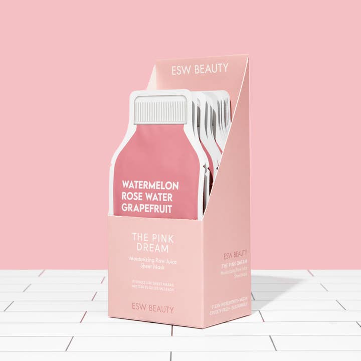 ESW Beauty - Wholesale Skincare Face Mask - The Pink Dream Moisturizing Filled PDQ Display2