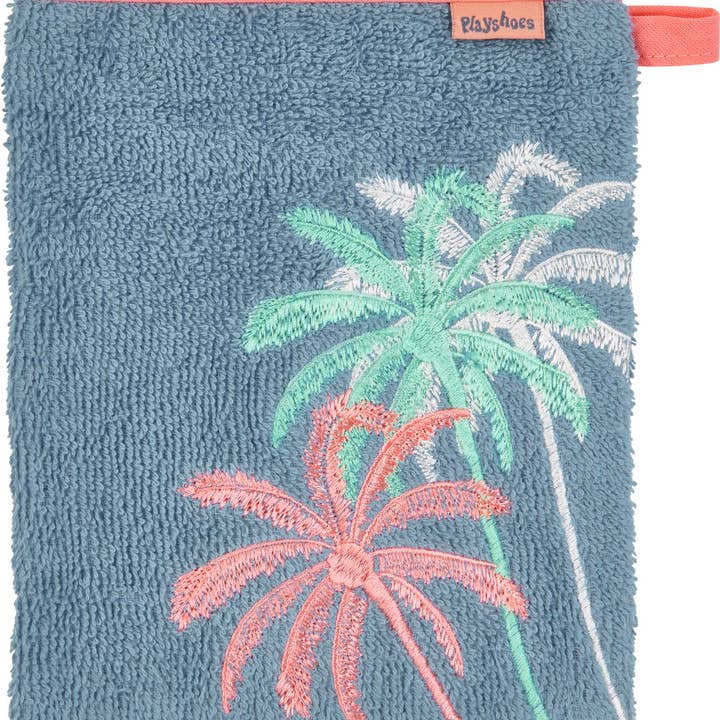 blue Palm Terry Cloth Wash Glove for wholesale on Faire0