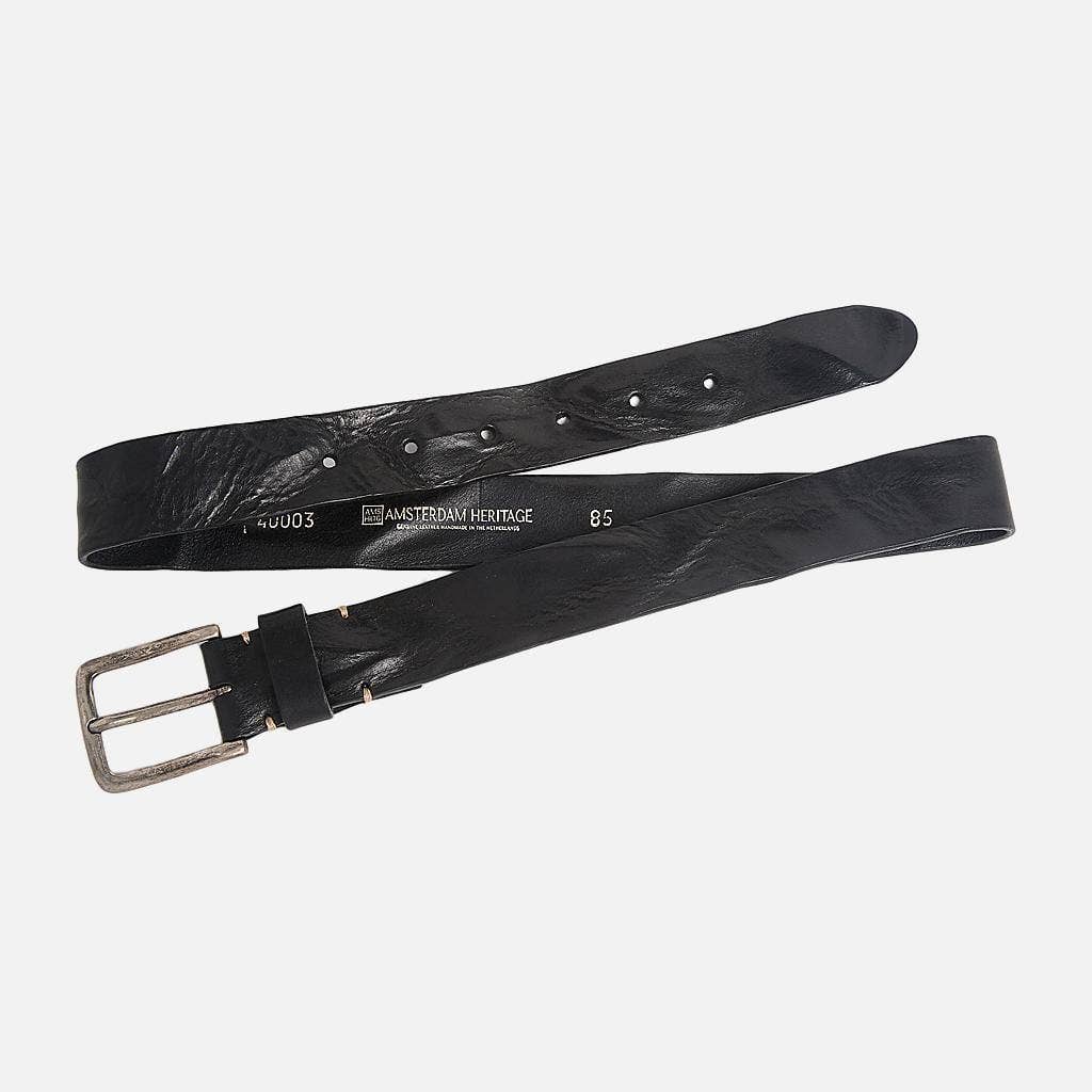 Amsterdam Heritage Leather Belts, Bags, Jackets & Apparel - Vente Ceinture – femme - Dani | Ceinture classique décontractée en cuir robuste à boucle argentée 4